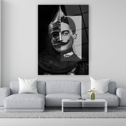 emir timur siyah beyaz cam tablo dekorasyonu