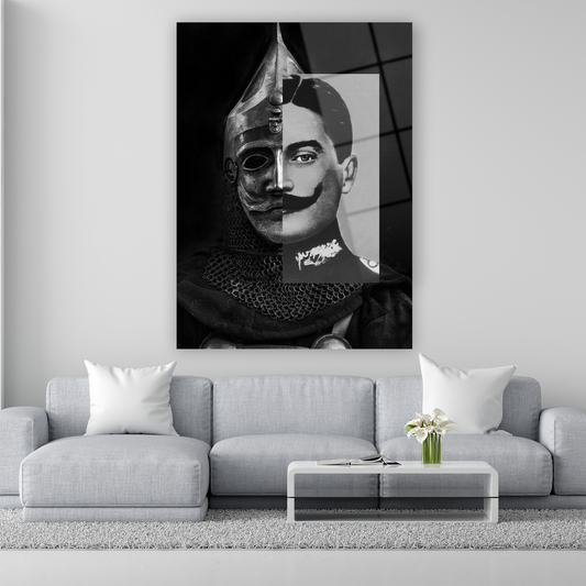 emir timur siyah beyaz cam tablo dekorasyonu