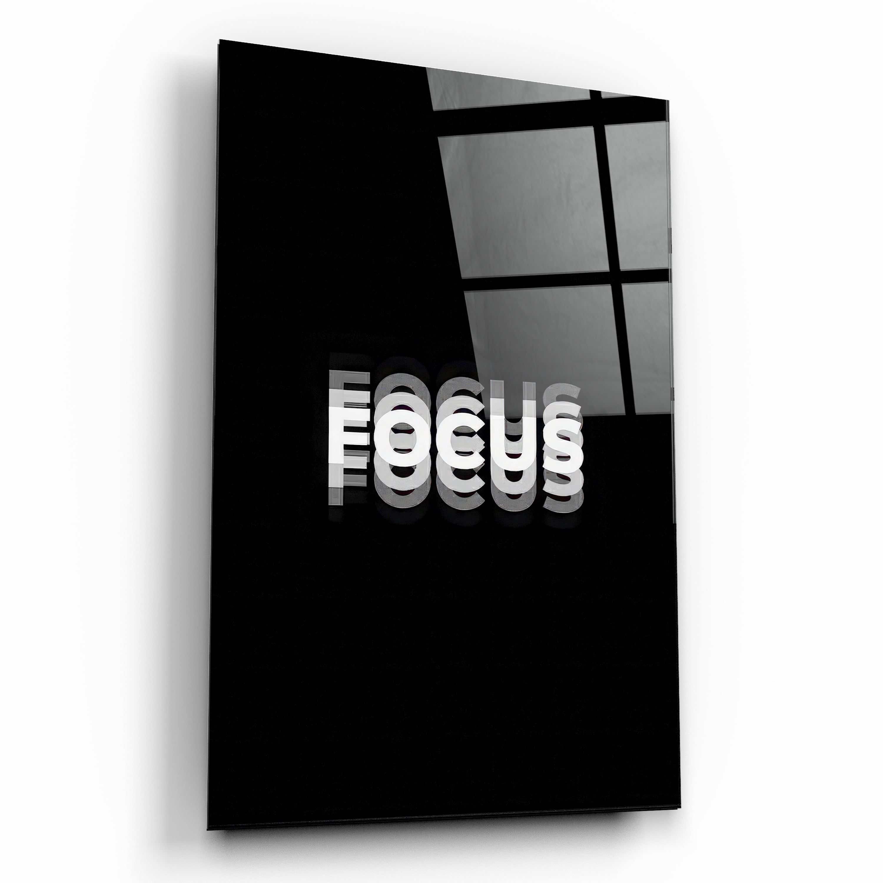 Focus Motivasyon Cam Tablo - Minimalist Tasarım