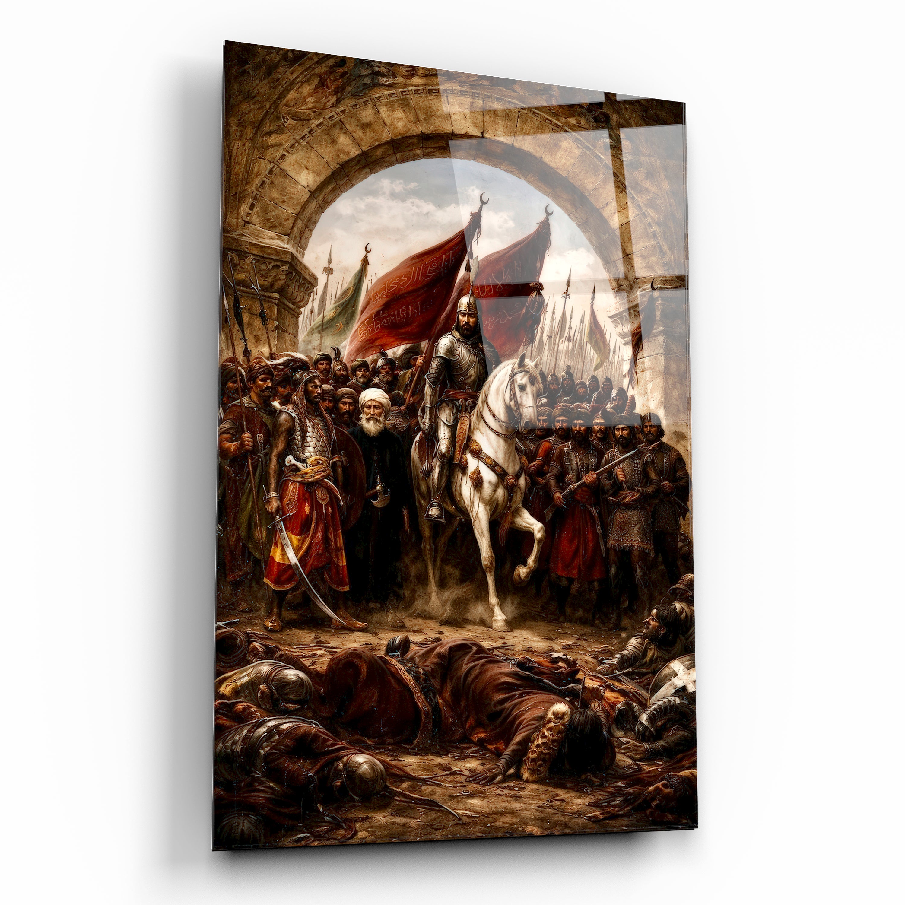 fatih sultan mehmet istanbula girişi cam tablo