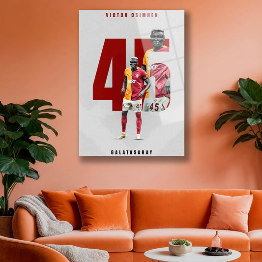 maskeli golcü osimhen duvar posteri