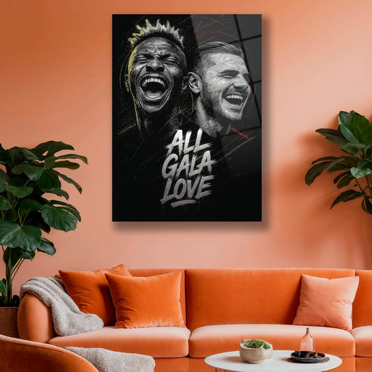 all gala love yazılı galatasaray duvar dekoru