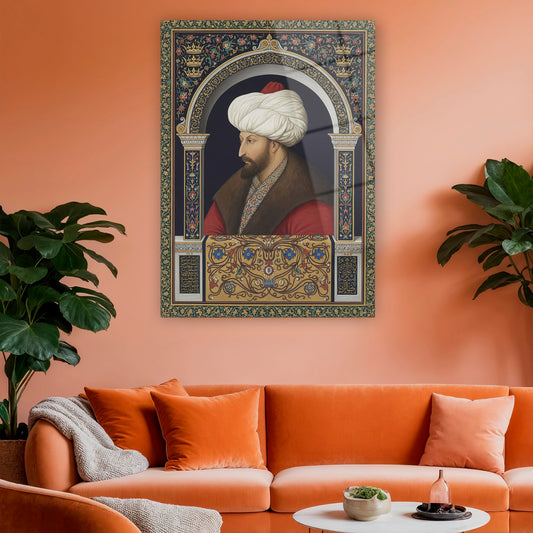 geleneksel motifli tarihi osmanlı padişahı duvar dekoru