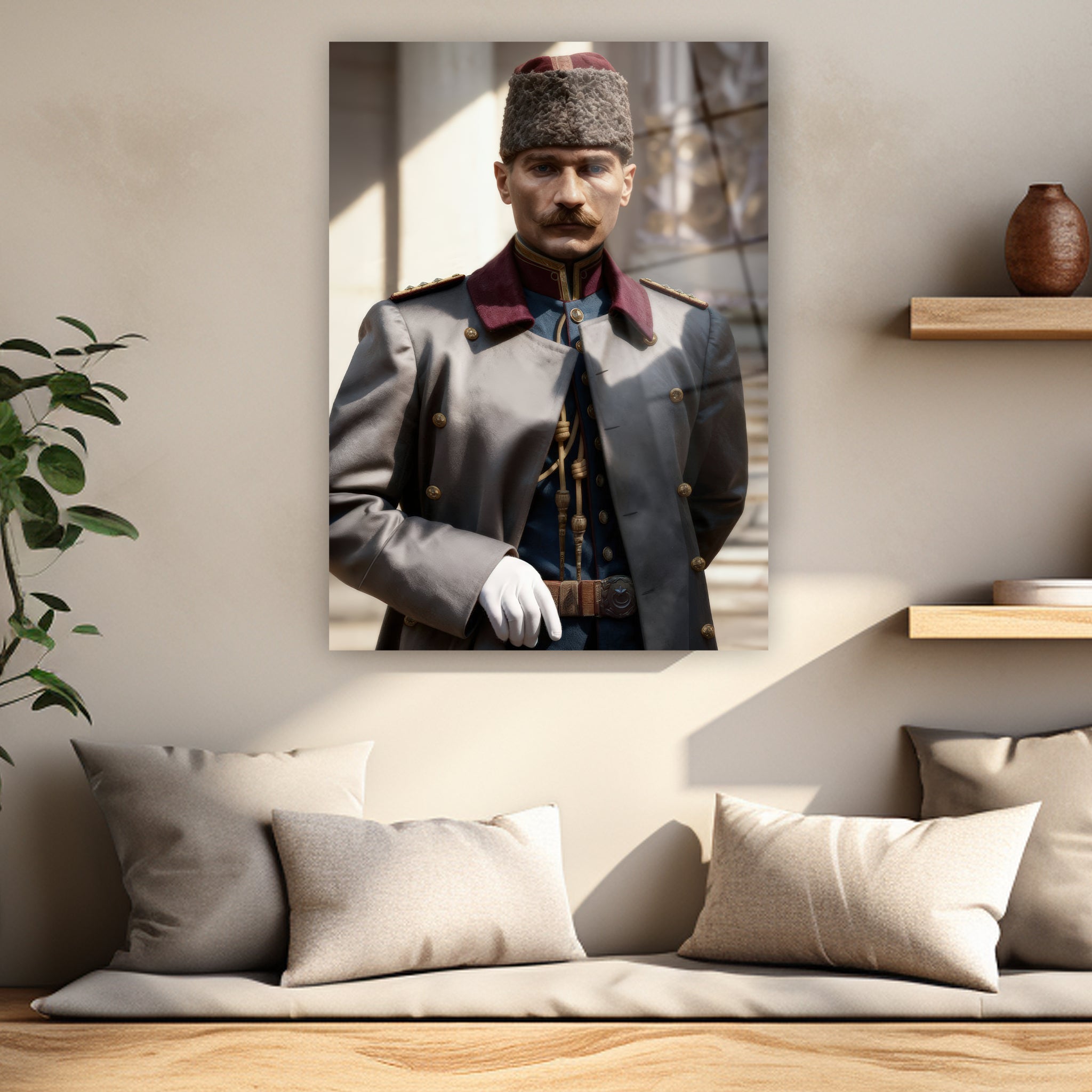 tarihi lider kararlı bakış askeri deha posteri