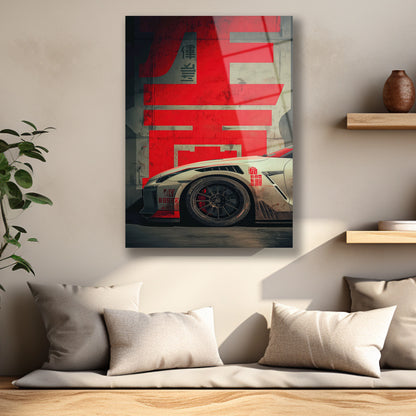 nissan godzilla grunge poster