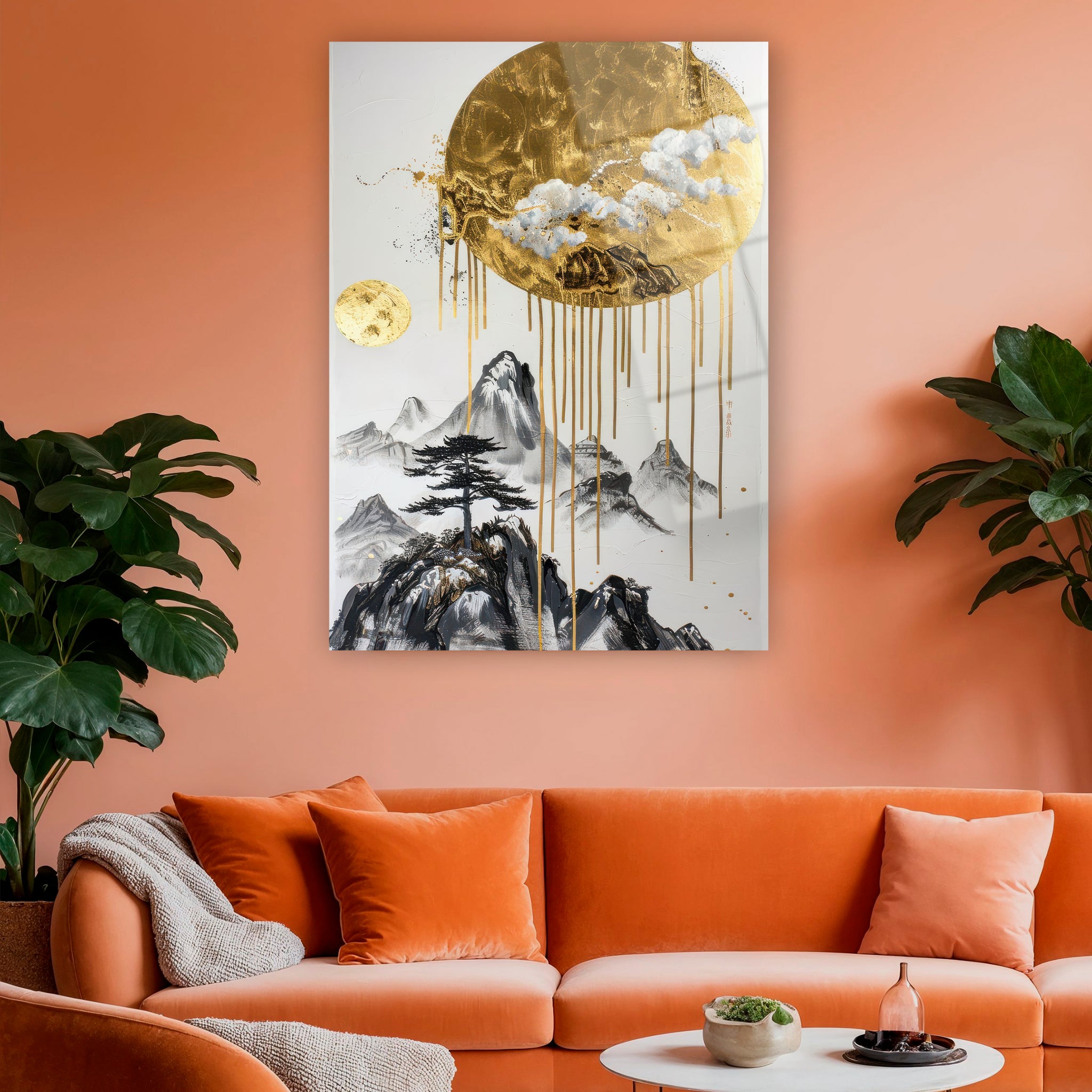 zen temalı lüks modern salon tablosu