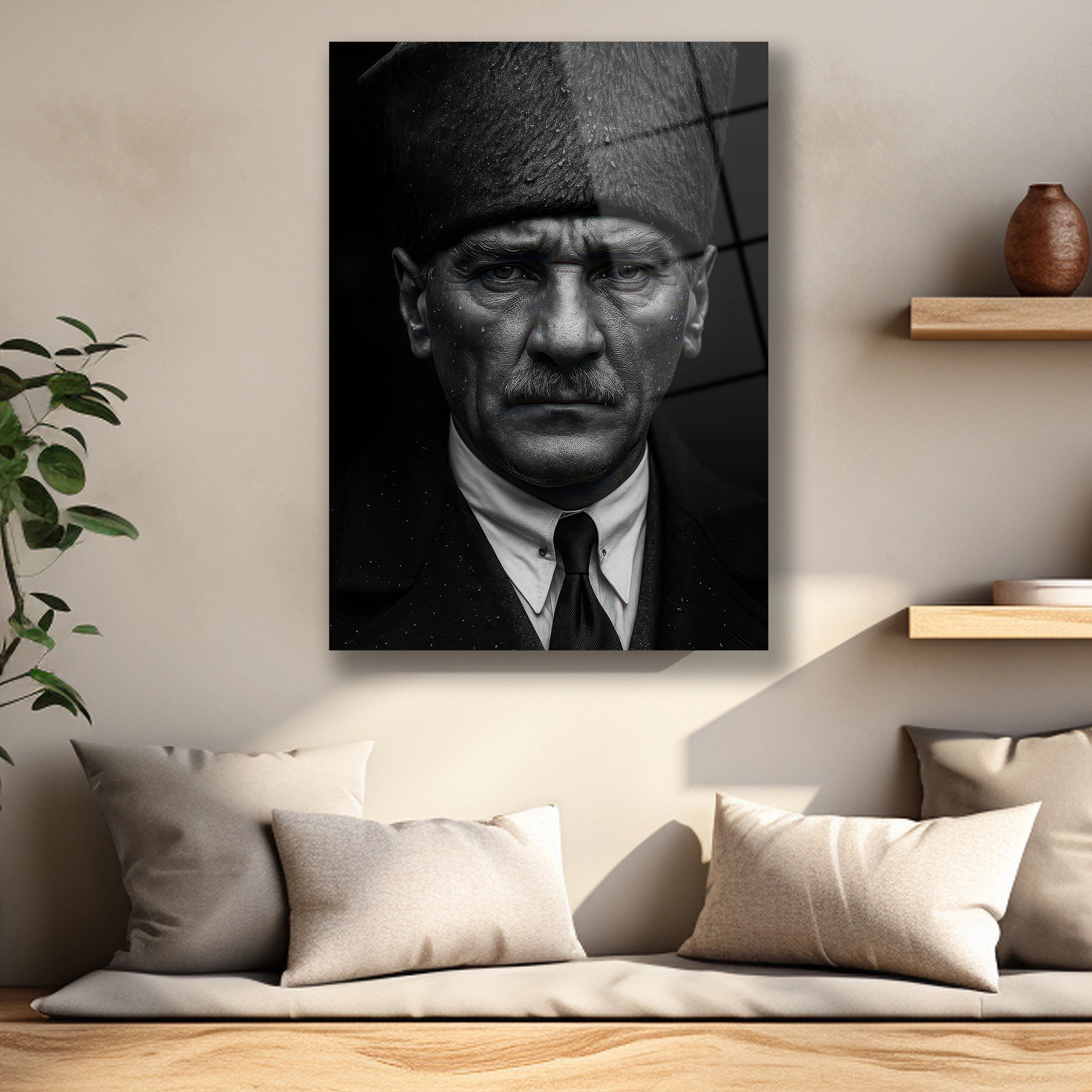 Milli irade duruşuyla cam tablo