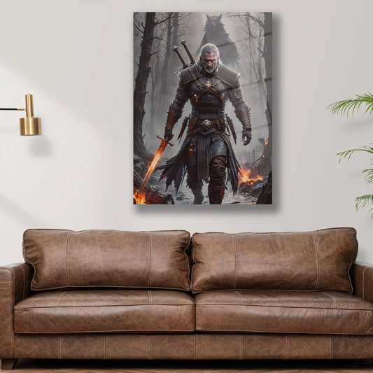 Rivialı Geralt cam tablo