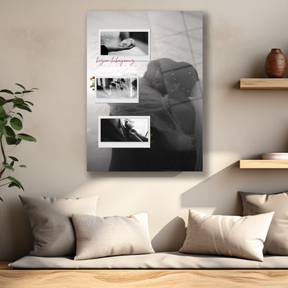 düğün fotoğrafı cam tablo