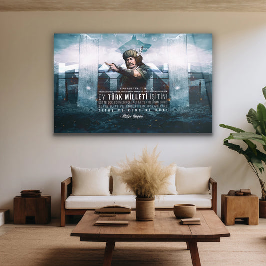 gök türkce cam tablo