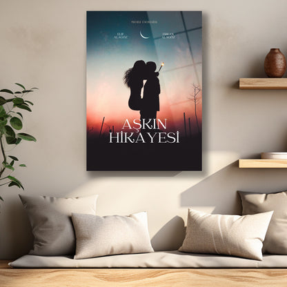 kişiye özel aşk cam tablo