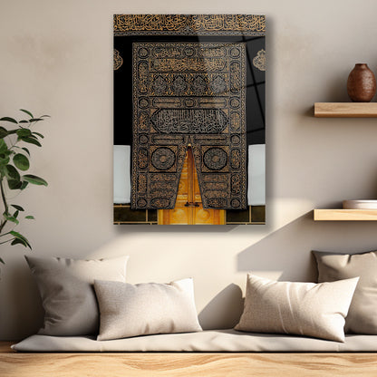 arapça kabe kapısı cam tablo