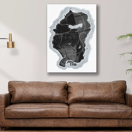 gta 5 haritası cam tablo