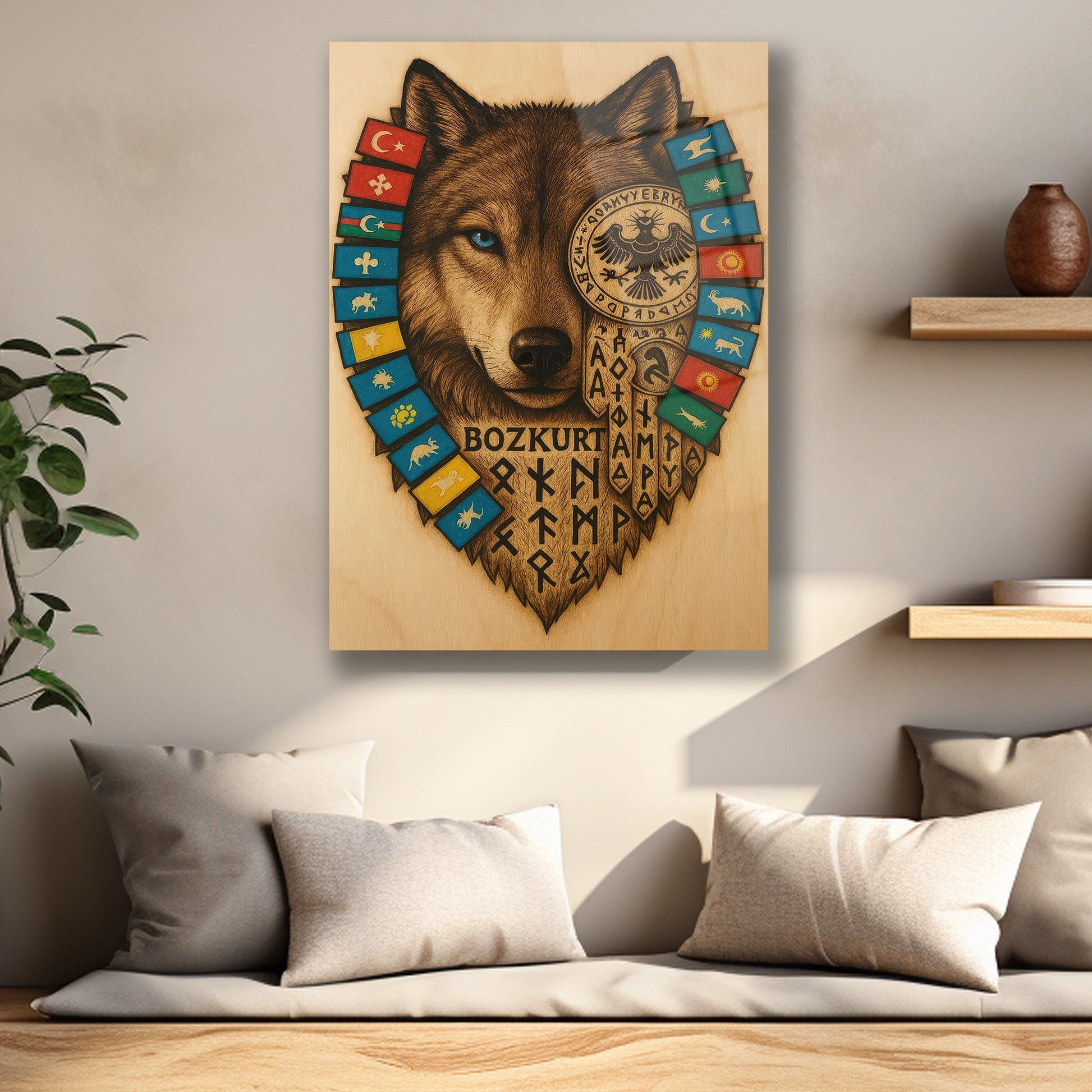 gök türkçe türk devletleri cam tablo