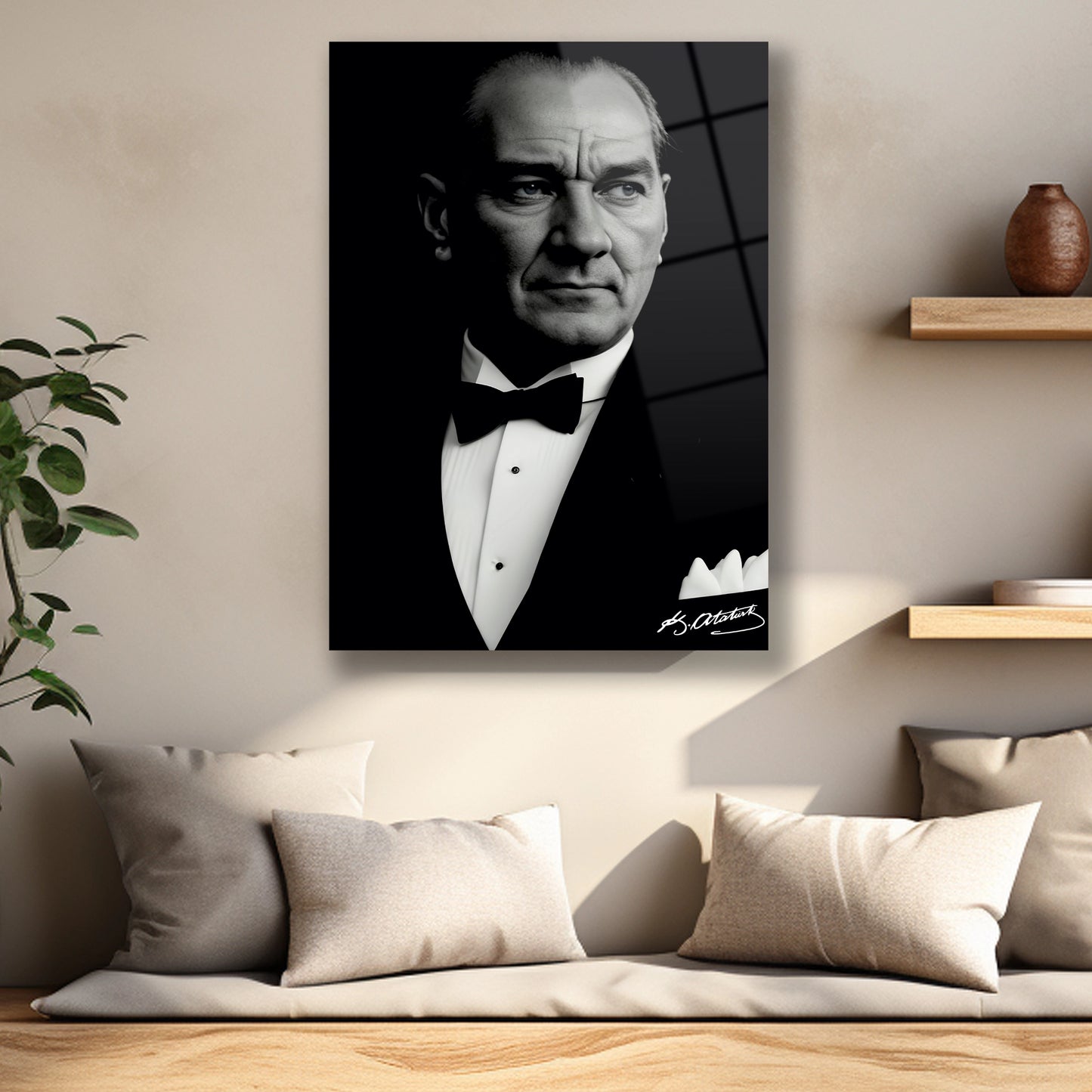 Asil ve vakur duruş cam tablo