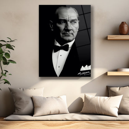 Asil ve vakur duruş cam tablo