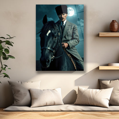 yapay zeka ile yapılmış atatürk cam tablosu