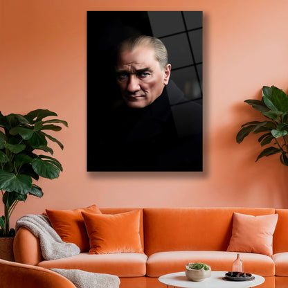 Mustafa Kemal Atatürk'ü cam tablosu