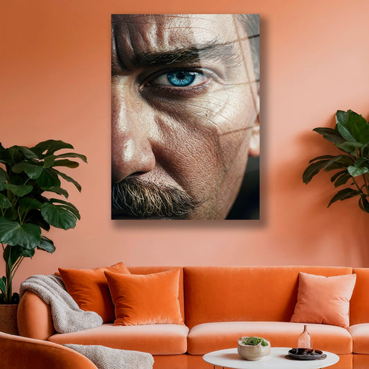 mavi gözler cam tablo