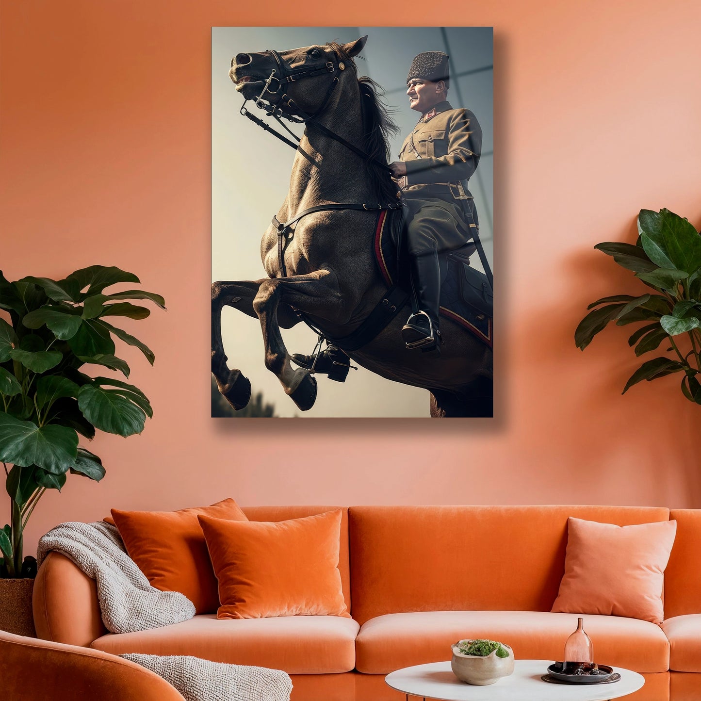 At ve binicisinin asaletiyle tarihe yazılan an cam tablo