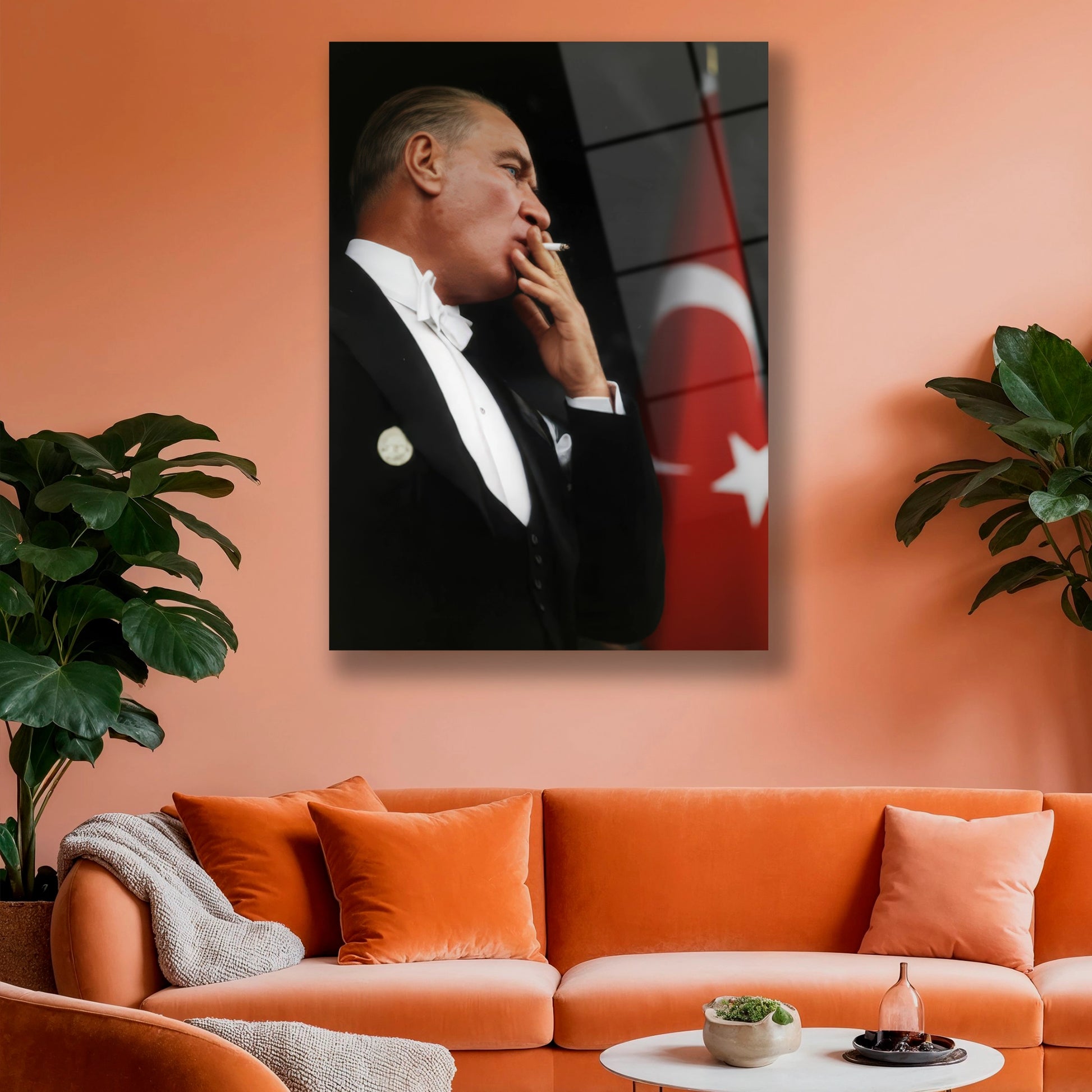 atatürk yapay zeka cam tablo