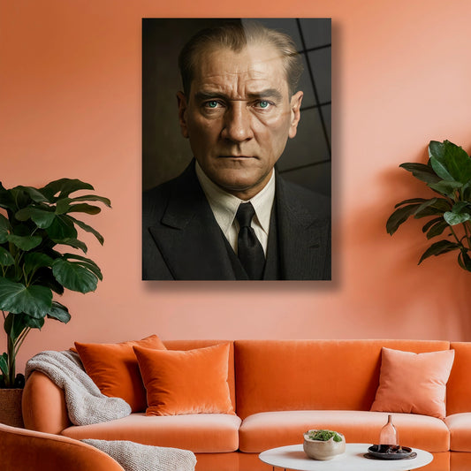 Büyük Önderimiz Atatürk cam tablo