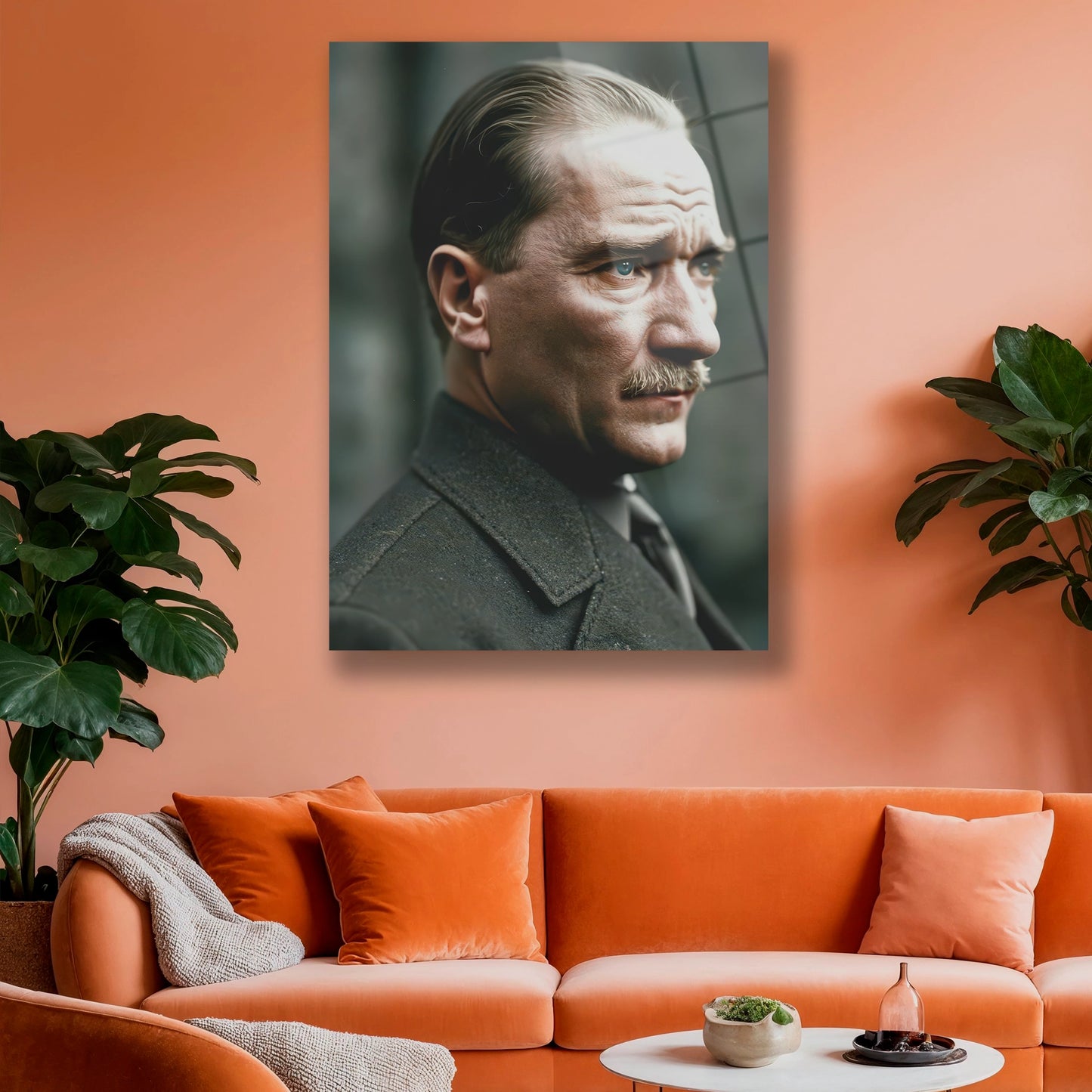 Vizyoner Önder Mustafa Kemal cam tablo