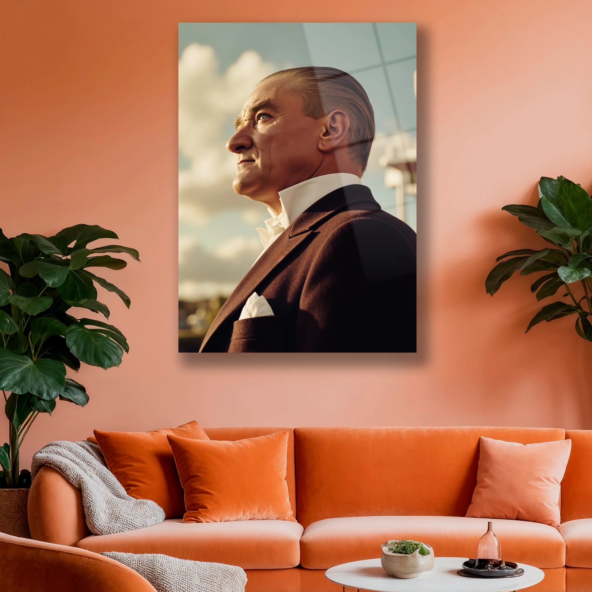 yan açıdan atatrk cam tablo