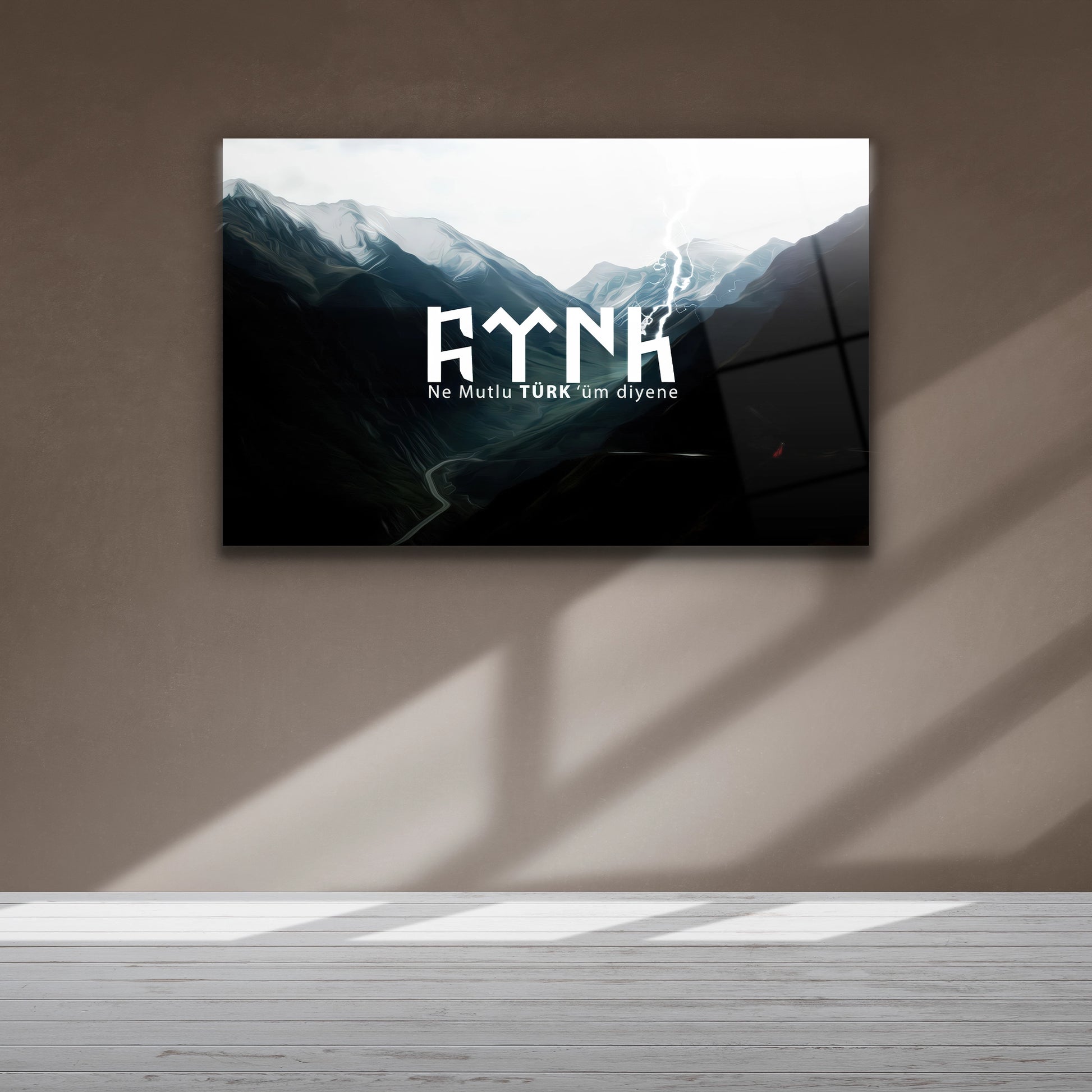 gök türkçe türk ve ne mutlu türküm diyene cam tablo