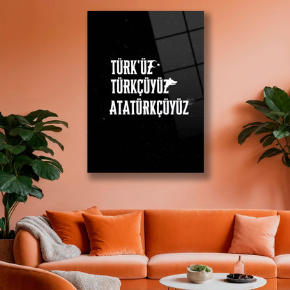 türküz türkçüyüz cam tablo