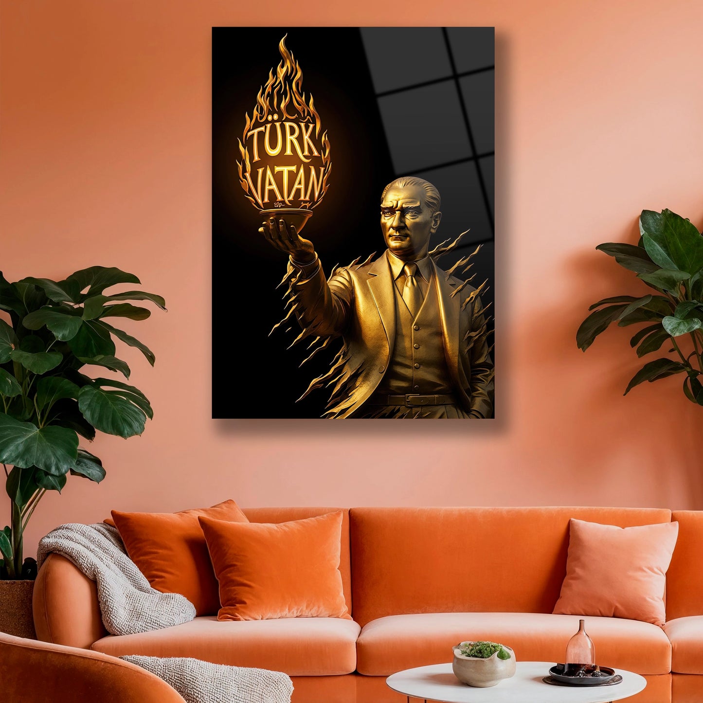 Türk ateşi cam tablo