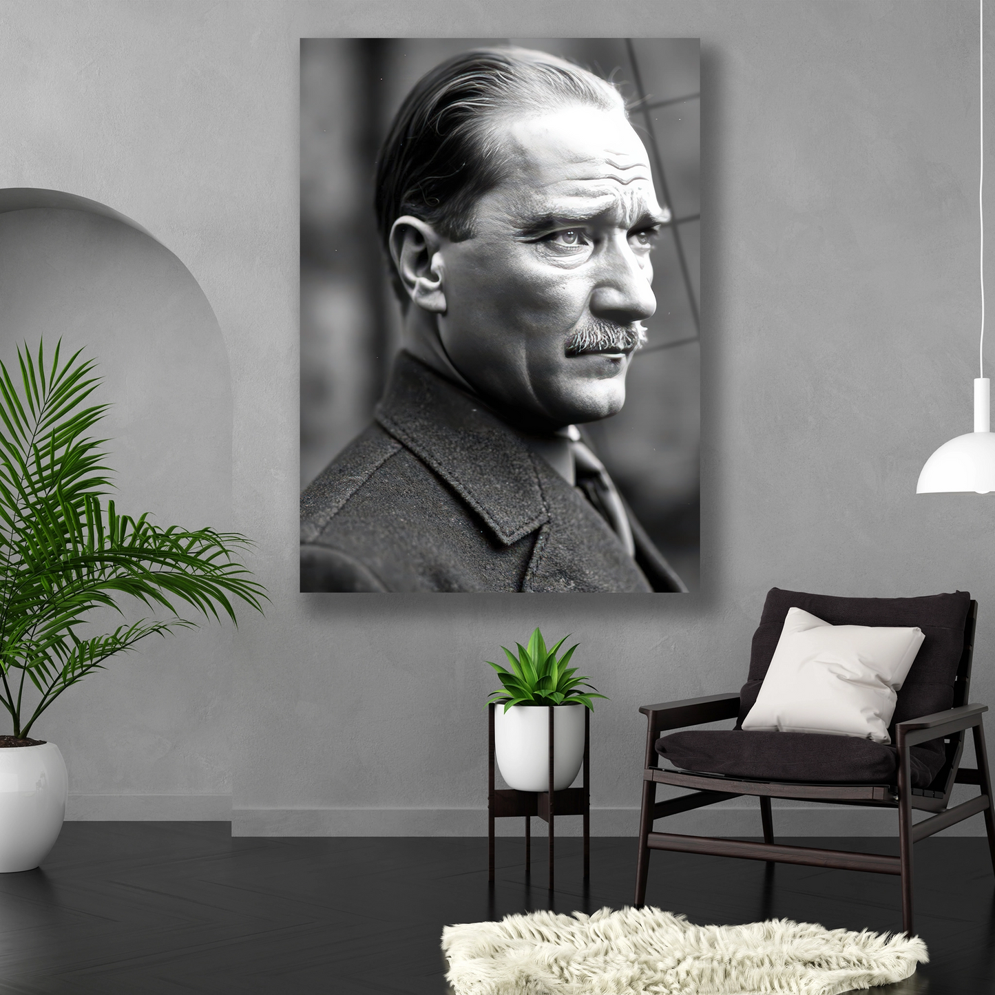 Zafer ve barış cam tablo