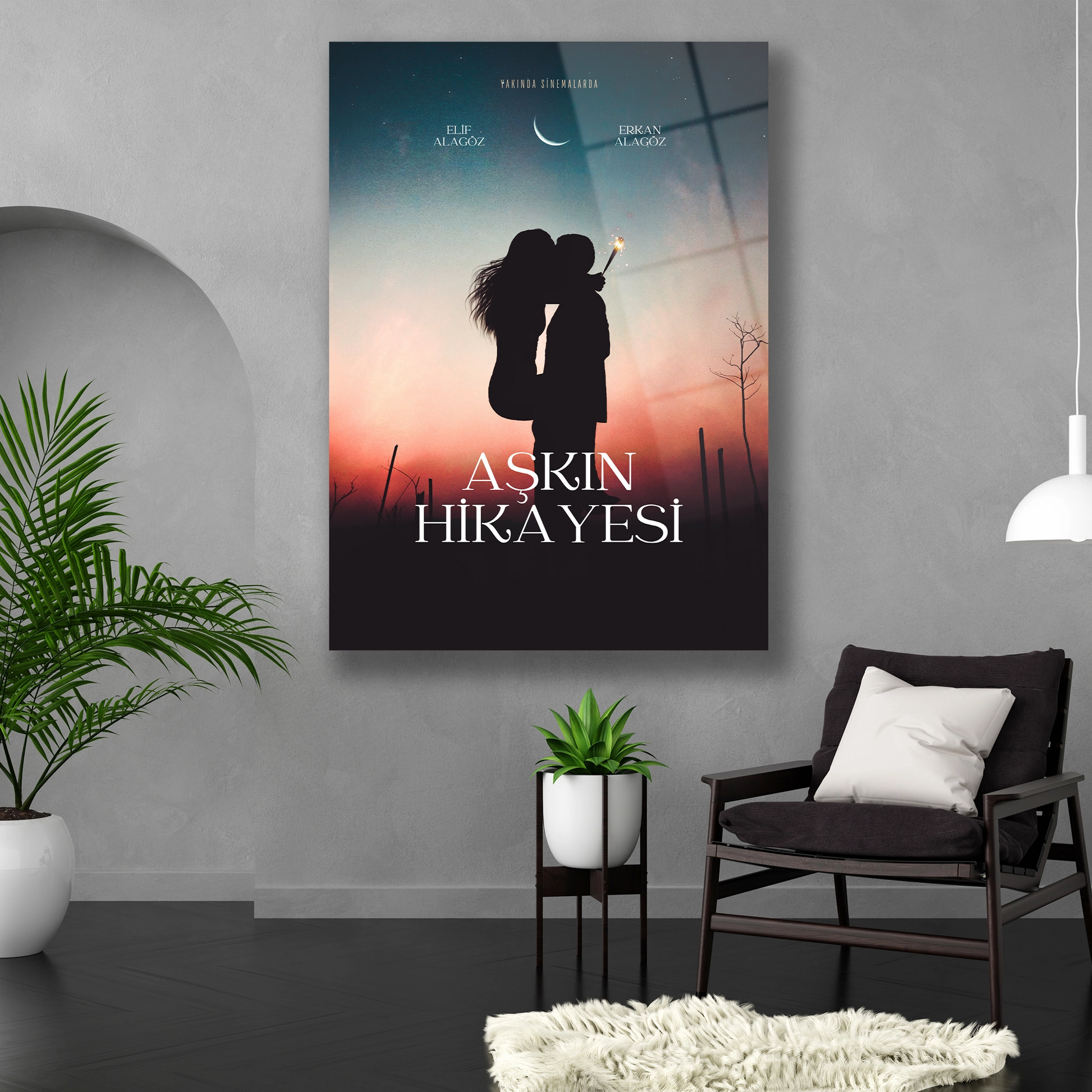 kişiye özel sevgili cam tablo