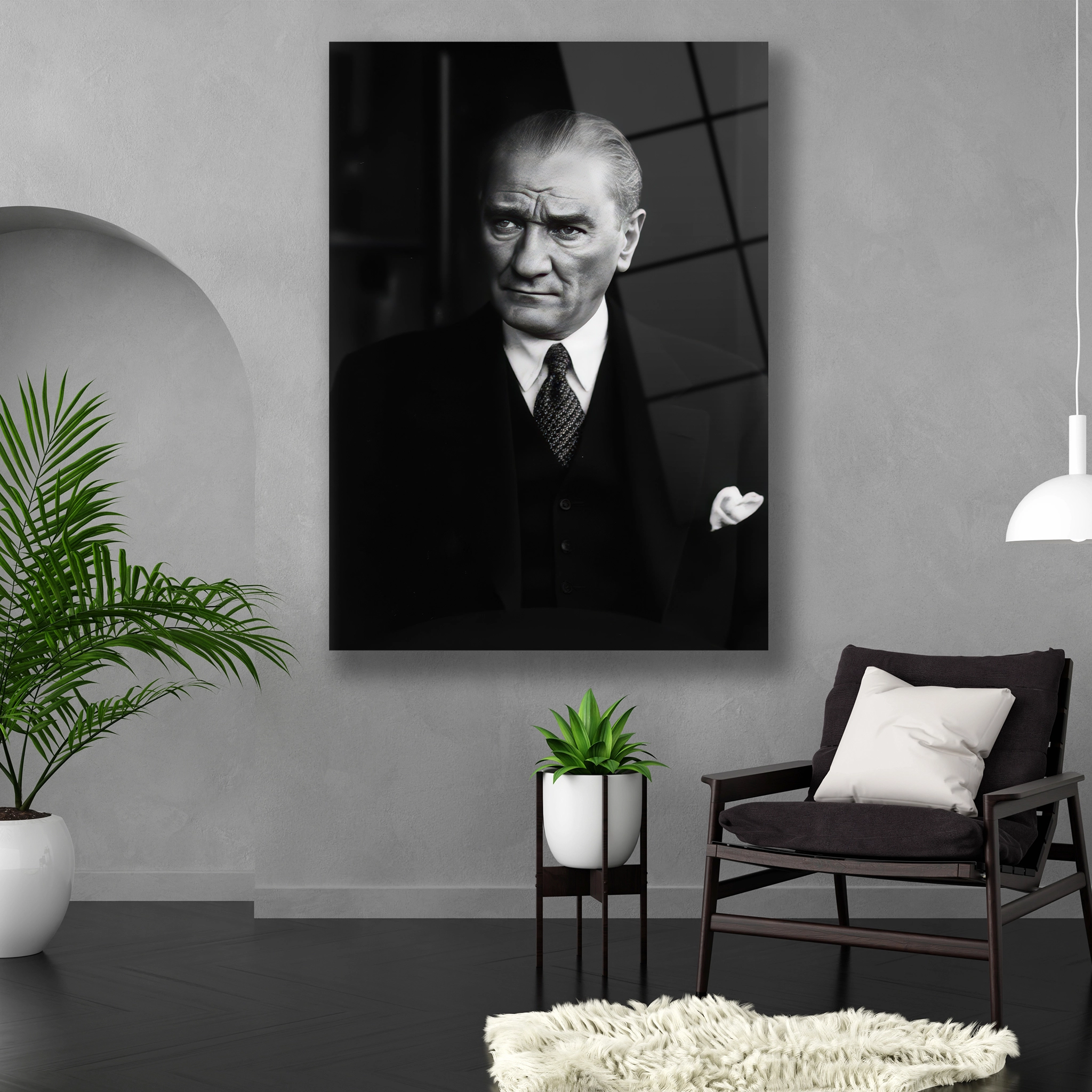 Barış insanı Atatürk cam tablo