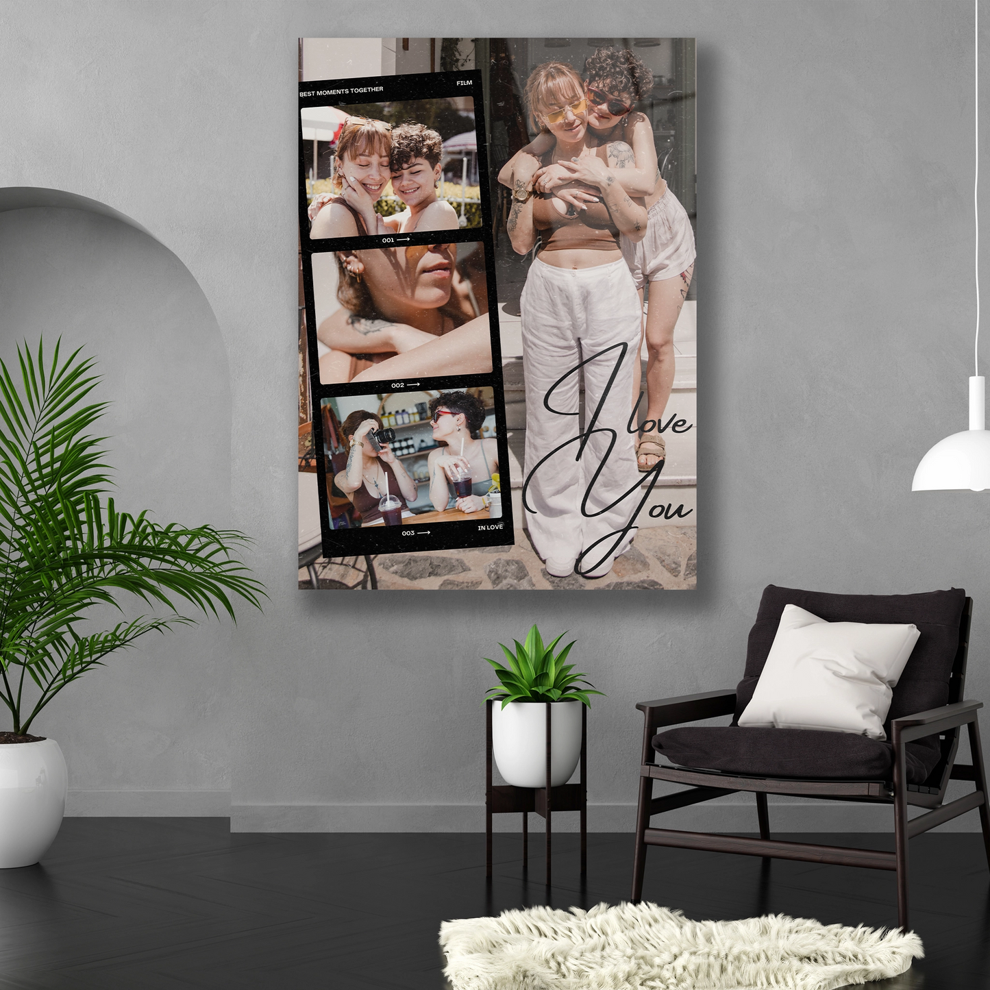 arkadaşa hediye cam tablo