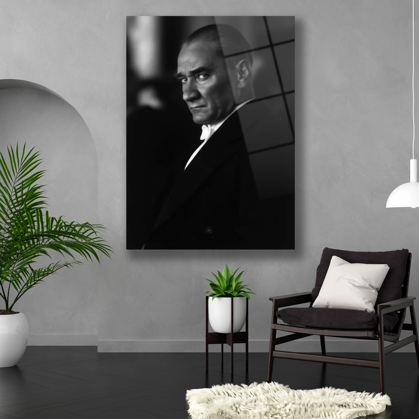 diplomaside Atatürk cam tablo