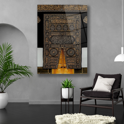 arapça kabe kapısı cam tablo
