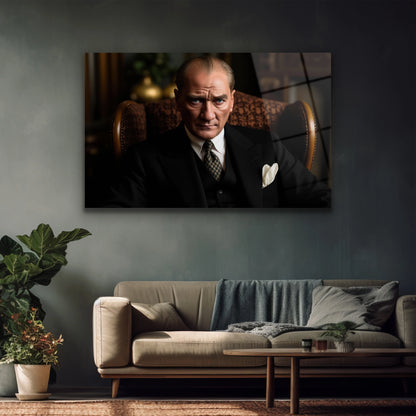Atatürk, Türk medeniyetini yüceltme hedefiyle isimli cam tablo
