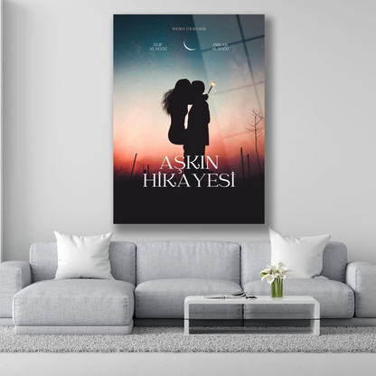 aşkın hikayesi cam tablo