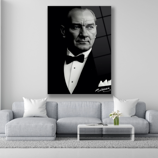 Saygı ve özlemle anıyoruz isimli cam tablo