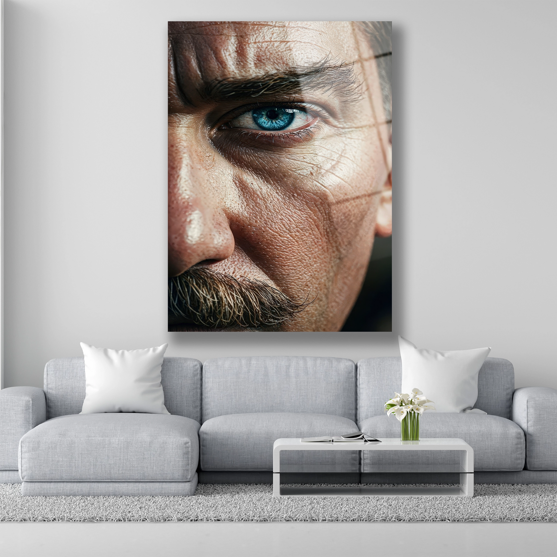 atatürk yakın çekim cam tablo