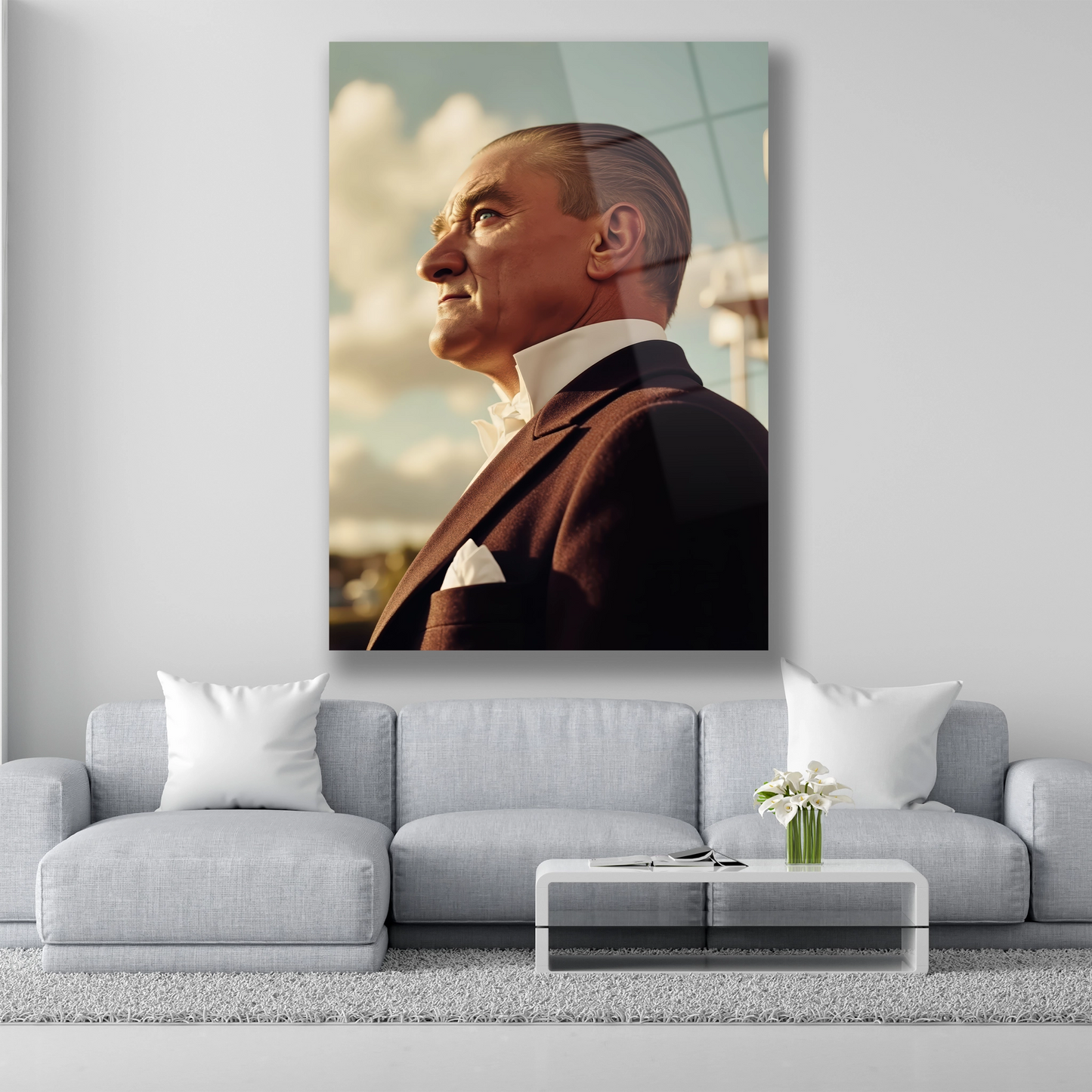 uzağa bakan atatürkcam tablo