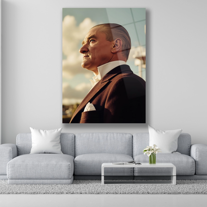 uzağa bakan atatürkcam tablo