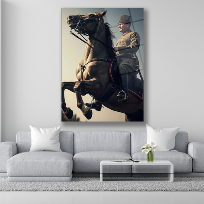 At üzerinde, Milli Mücadele zaferine doğru ilerleyen lider cam tablo