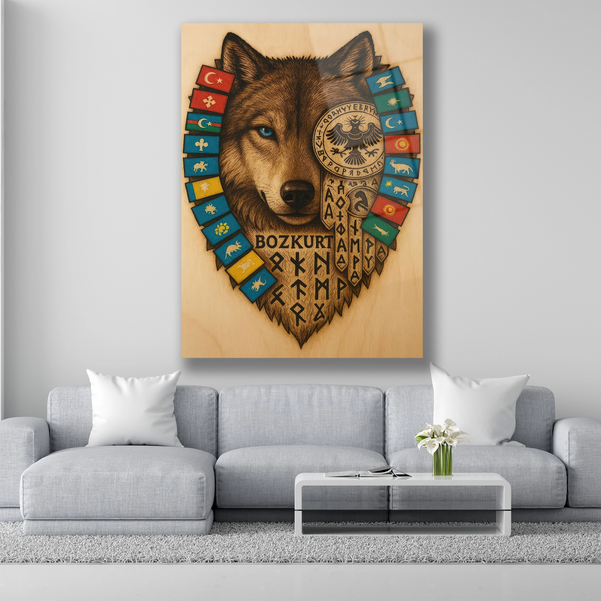 türk devletleri cam tablo