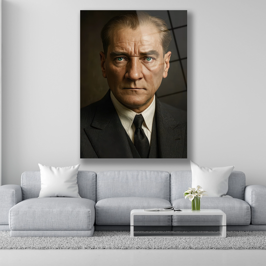 Devrimlerin öncüsü lider cam tablo