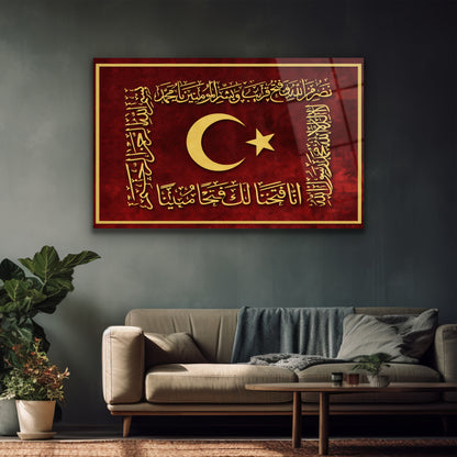 hilafet sancağı cam tablo