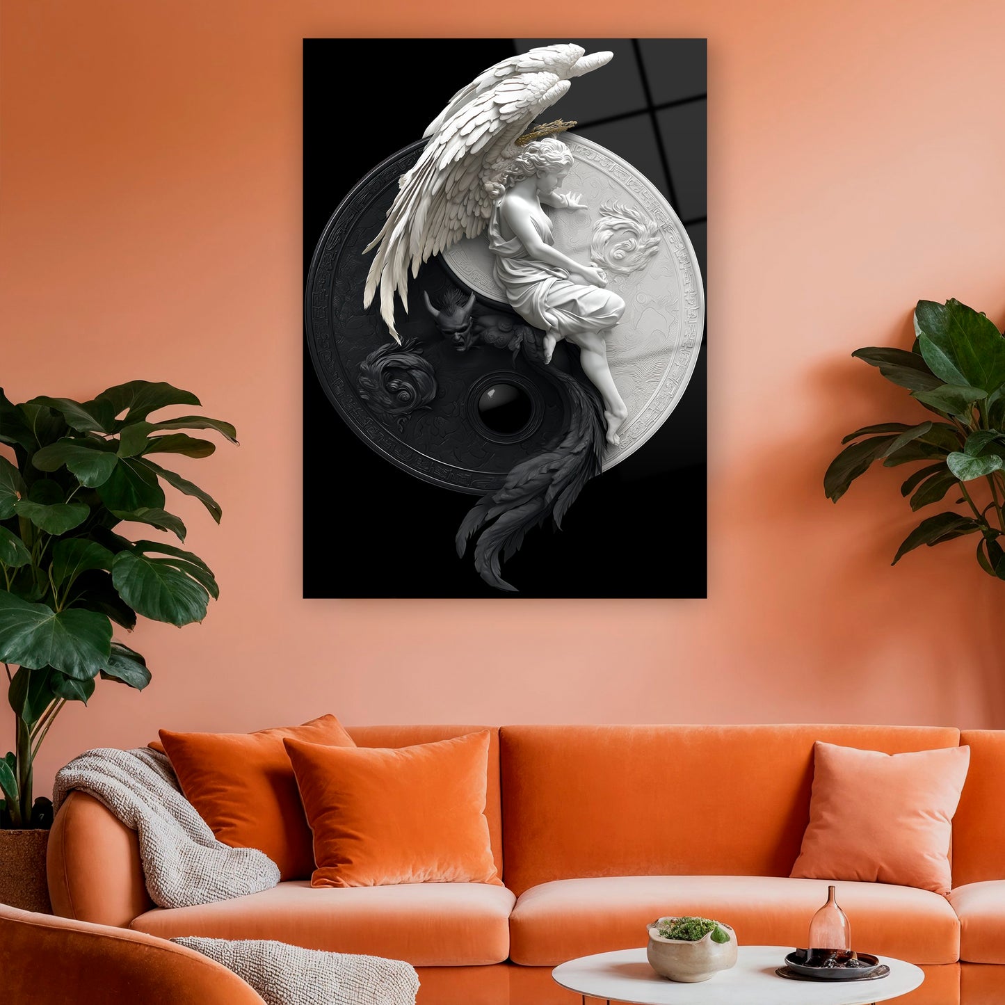 iyilik ve kötülük dengesi duvar dekoru