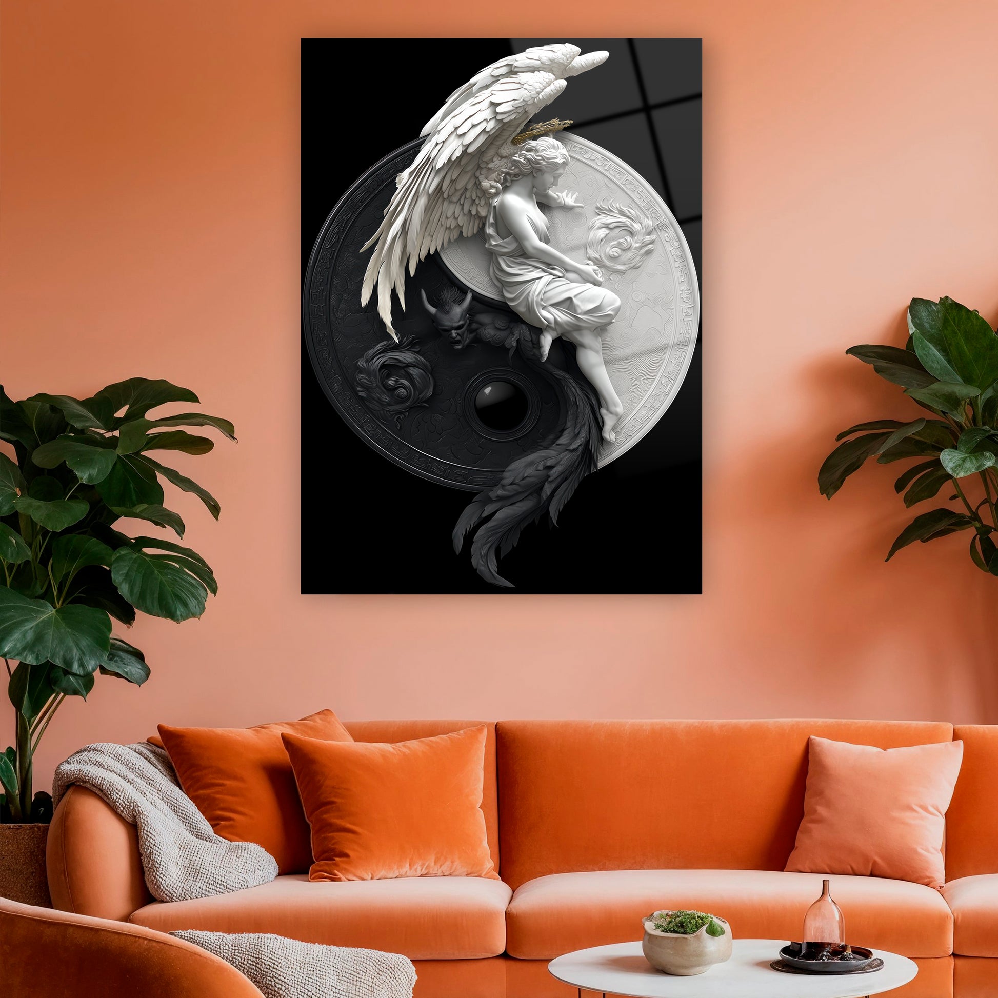 iyilik ve kötülük dengesi duvar dekoru