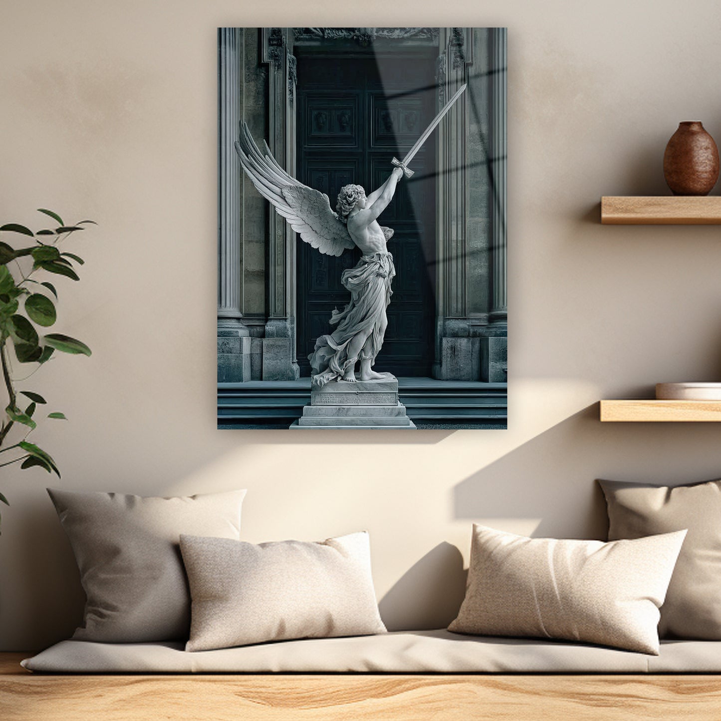 siyah beyaz heykel sanatı tablo